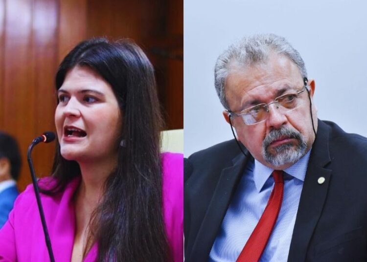 Vereadora Aava Santiago e Elias Vaz | Foto: Reprodução