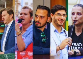 Suplentes são cotados para assumir a partir de 2027. Na foto: Amarildo Filho, Ludmylla, Valdery, Magul e Luciula | Reprodução