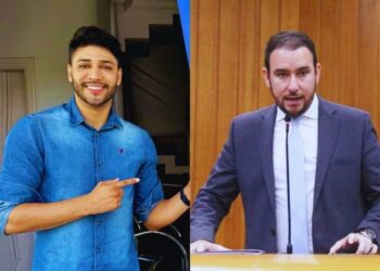 Suplente Thiago Vale e o líder do governo, Welington Bessa | Foto: Reprodução