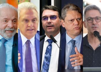 Lula, Caiado, Flávio, Tarcísio e Zema são alguns dos postulantes | Foto: Reprodução