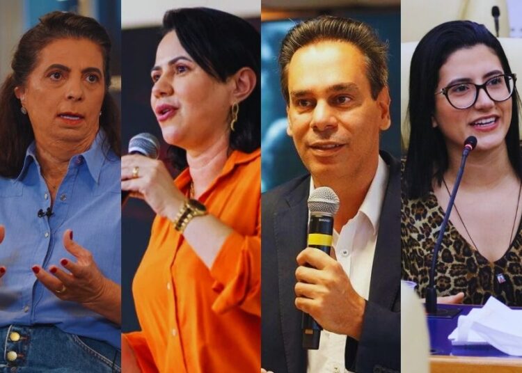 Dra. Cristina, Maria Yvelonia, Welington Bessa (presidente do PRD) e Gabriela Rodart | Foto: Reprodução